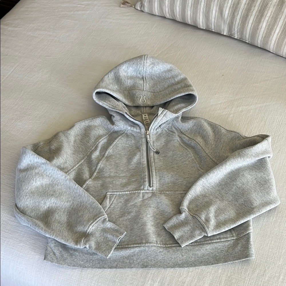 Lululemon Athletica Gray Cropped Hoodie